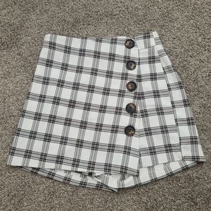 Stradivarius Plaid skort